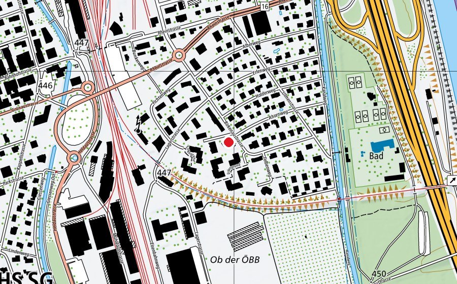 Carte indiquant l’emplacement de Birkenau (École enfantine)