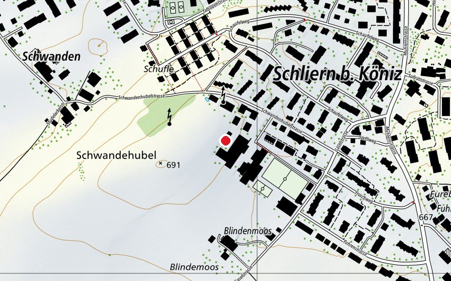 Karte mit dem Standort von Blimo 2 (Kindergarten)