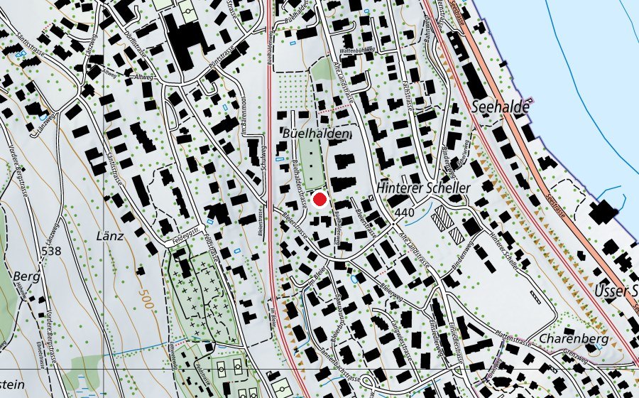 Mappa con la posizione di Büelhalden (Scuola dell’infanzia)