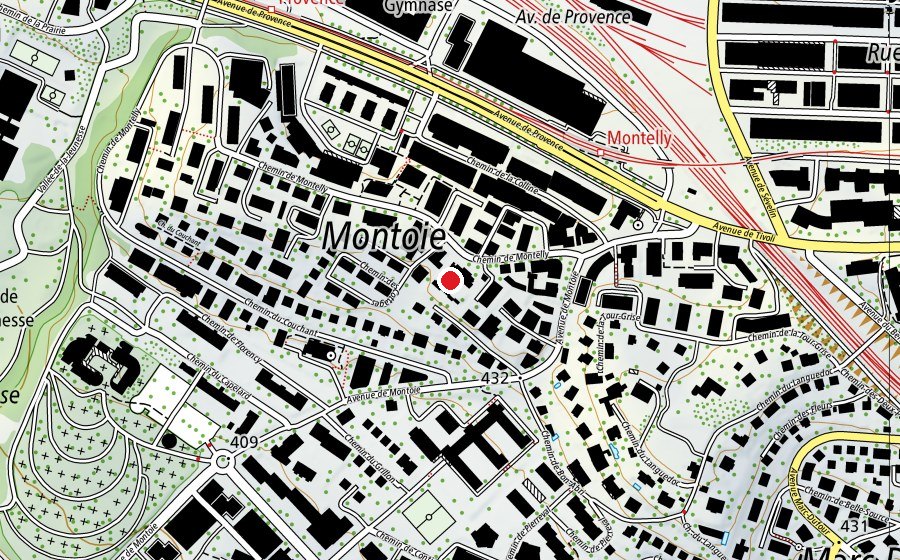 Mappa con la posizione di Centre de vie Enfantine (CVE) de Montelly (Scuola dell’infanzia)