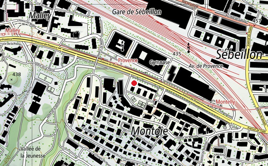 Mappa con la posizione di Centre de vie enfantine de la Colline (Scuola dell’infanzia)