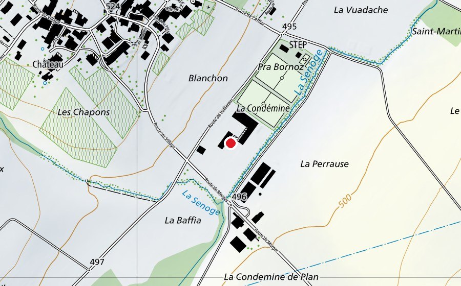 Carte indiquant l’emplacement de Centre de Vie Enfantine L’Arche de Noé (École enfantine)