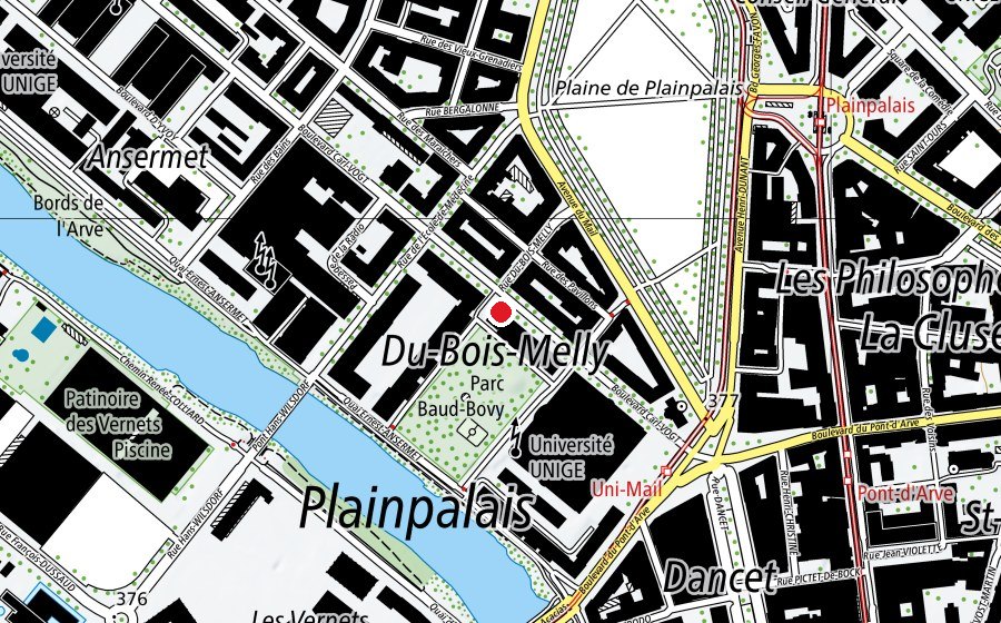 Carte indiquant l’emplacement de Cerf-volant (École enfantine)