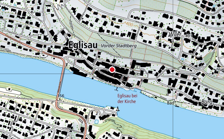 Carte indiquant l’emplacement de Chinderhort Chugle Städtli (École enfantine)