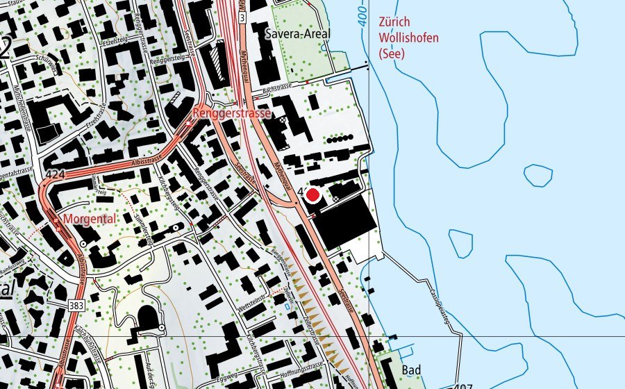 Mappa con la posizione di Chindsgi Rote Fabrik (Scuola dell’infanzia)