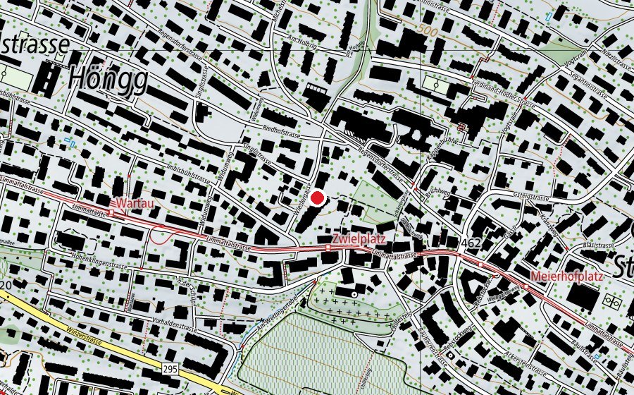 Map showing the location of Chrabbelschloss (Kindergarten)
