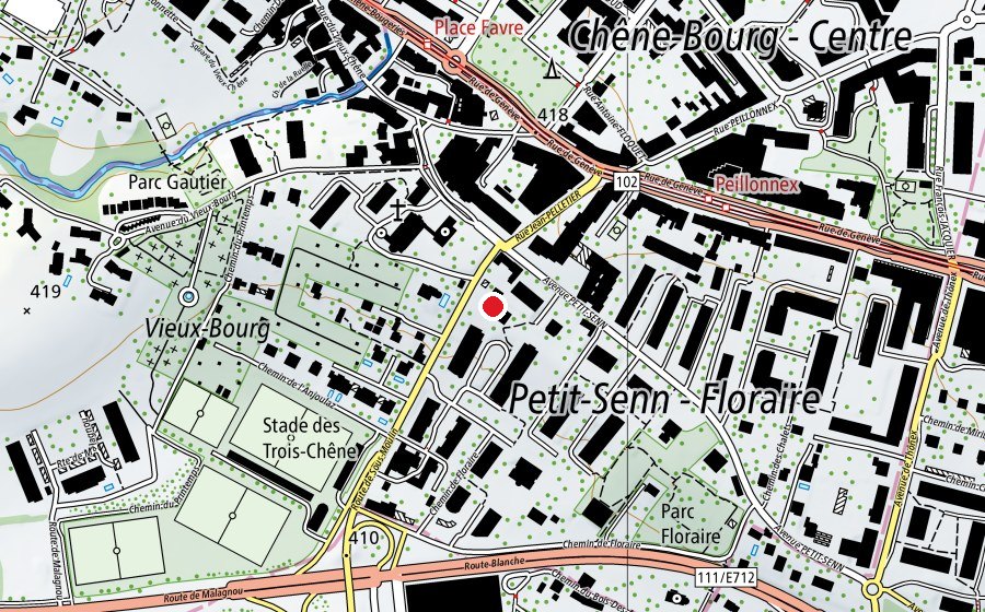 Mappa con la posizione di Crèche des Trois Chêne (Scuola dell’infanzia)