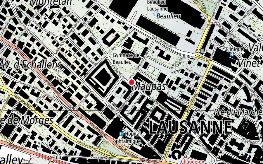 Map showing the location of Crèche du Centenaire (Kindergarten)