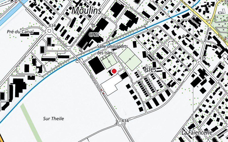 Map showing the location of Crèche garderie des goélands (Kindergarten)