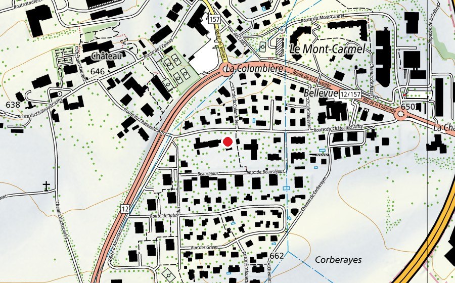 Karte mit dem Standort von Crèche Jardin d'enfants spécialisé, Secteur socio-éducatif (Kindergarten)