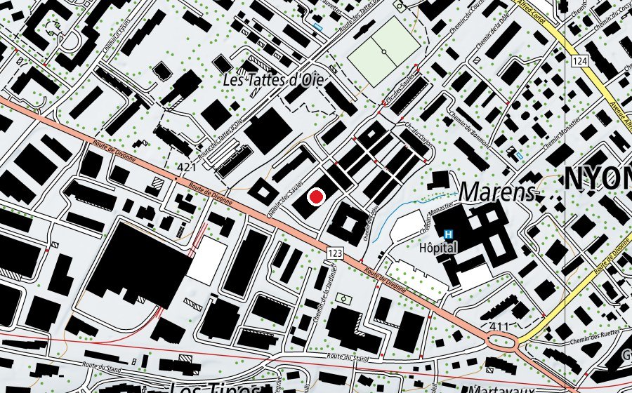 Map showing the location of Crèche Le Carrousel (Kindergarten)