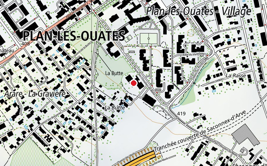 Map showing the location of Crèche Le Serpentin (Kindergarten)