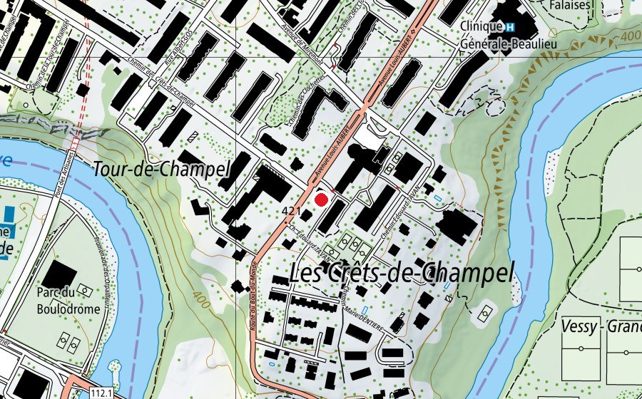 Map showing the location of Crèche Louis-Aubert (Kindergarten)