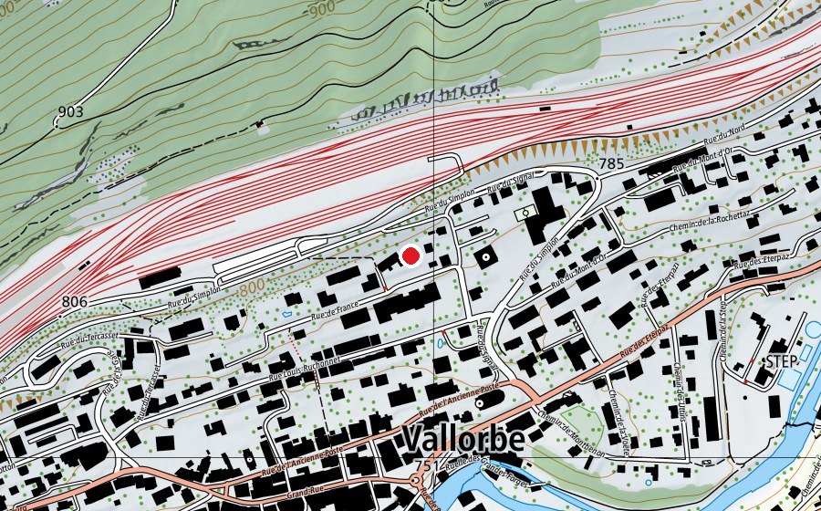 Map showing the location of Crèche Tire-Lune (Kindergarten)