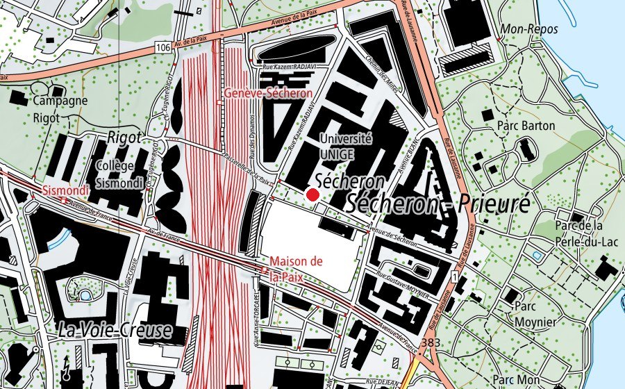 Carte indiquant l’emplacement de Crescendo (École enfantine)