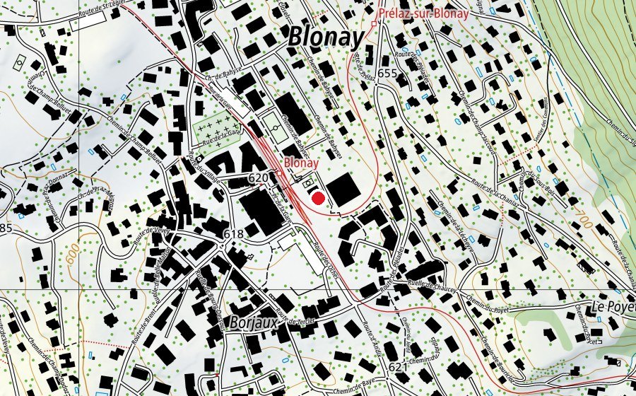 Carte indiquant l’emplacement de CVE La Boîte Verte (École enfantine)