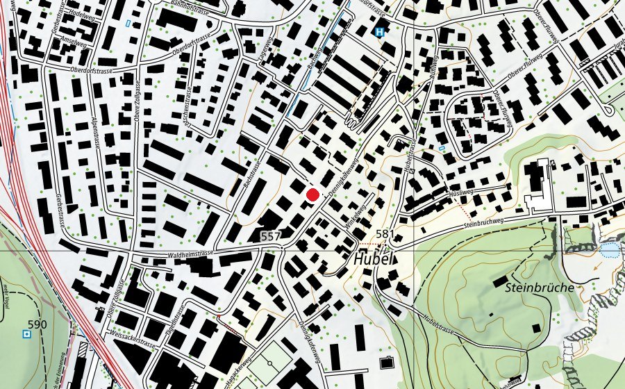 Carte indiquant l’emplacement de Dennigkofen I (École enfantine)