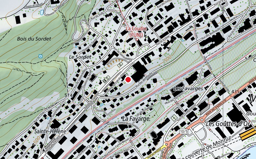 Map showing the location of Domino (Kindergarten)