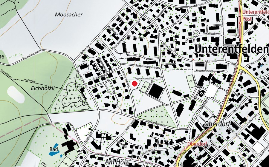 Carte indiquant l’emplacement de Doppelkindergarten Moosacker (École enfantine)