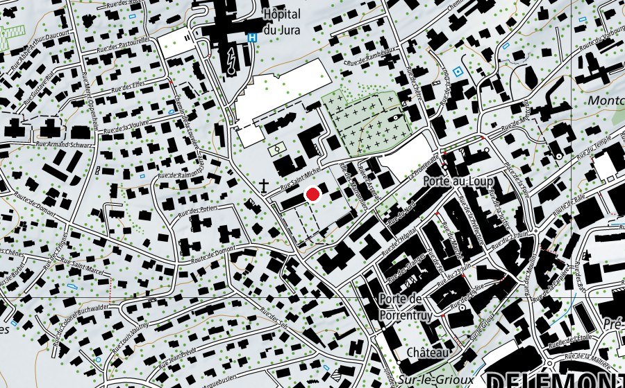 Map showing the location of École de Culture Générale (Kindergarten)