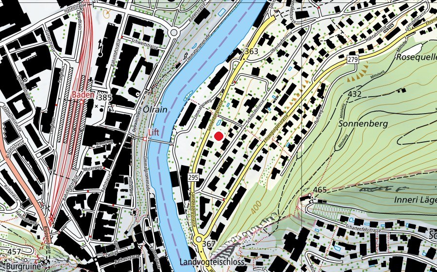 Mappa con la posizione di Ennethüsli (Scuola dell’infanzia)