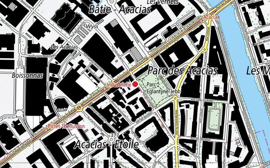 Map showing the location of Eve Epinettes (Kindergarten)