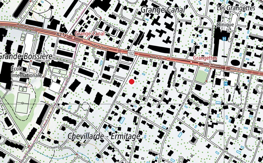 Map showing the location of EVE La Maternelle (Kindergarten)