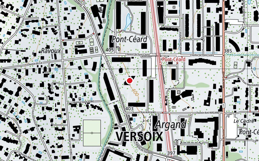 Carte indiquant l’emplacement de EVE - Les Vers à soie (École enfantine)