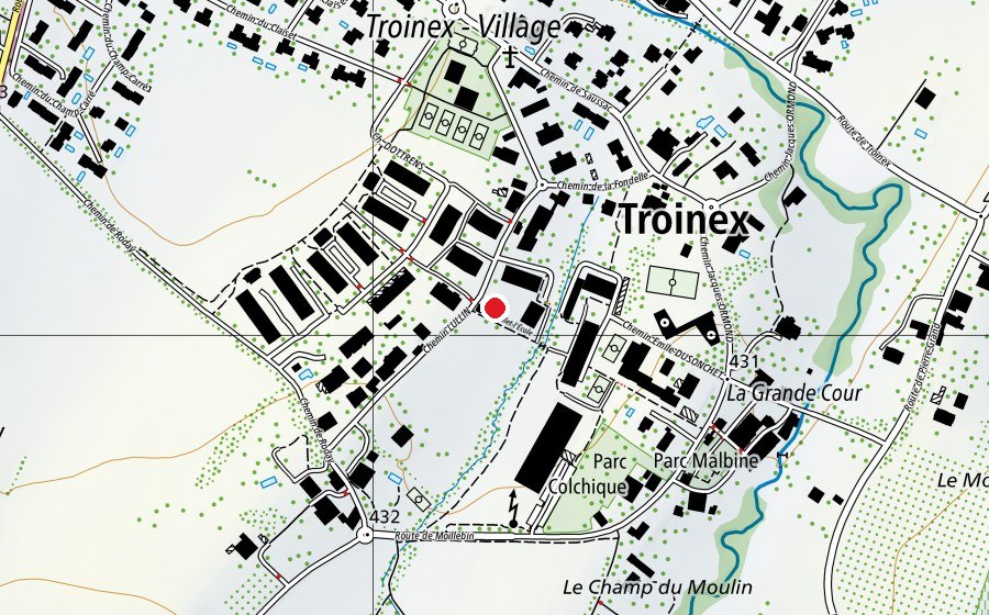 Carte indiquant l’emplacement de Ferme Rosset (École enfantine)