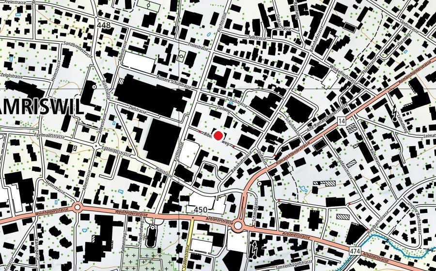 Map showing the location of Floh Kinderhaus (Kindergarten)
