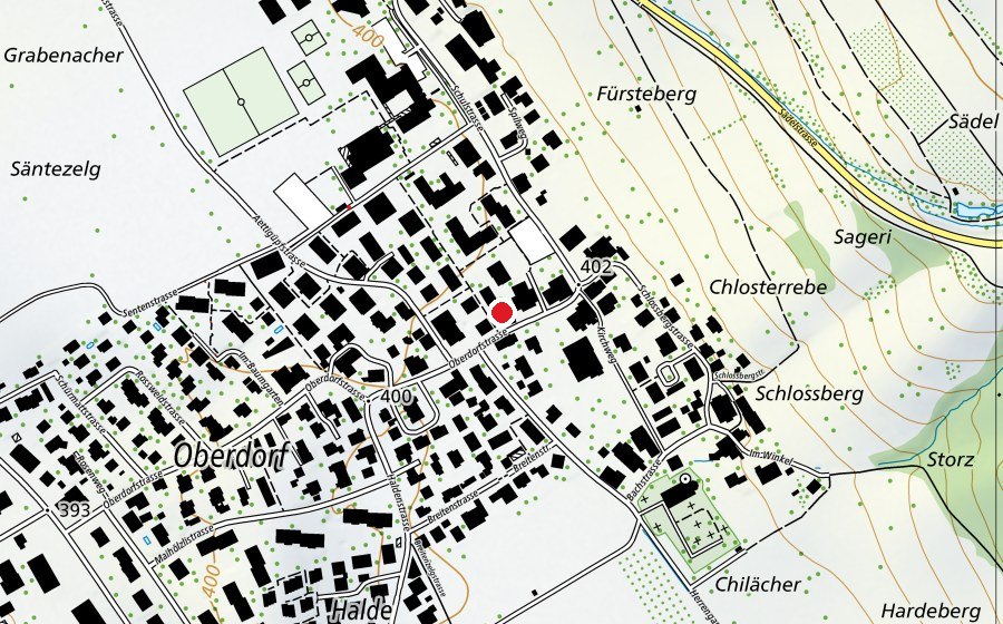 Carte indiquant l’emplacement de Flügepilz (École enfantine)