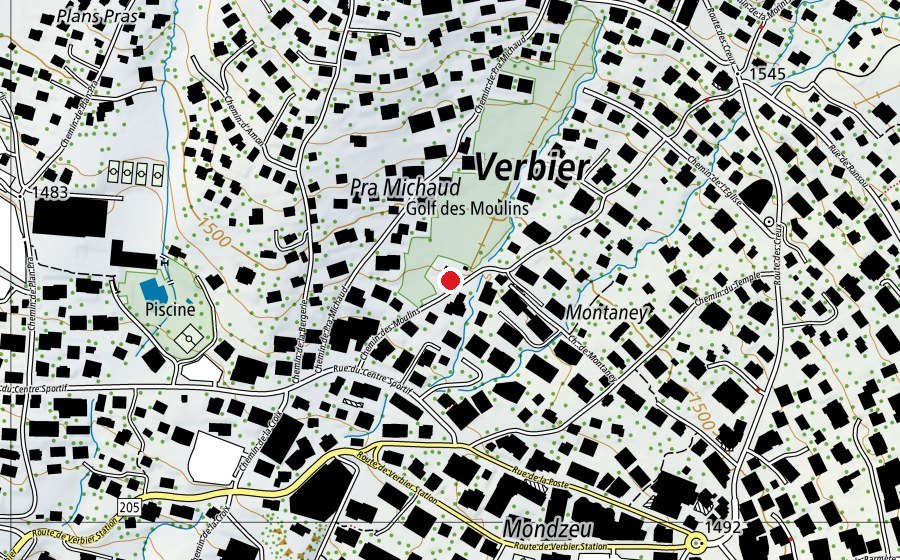 Map showing the location of Garderie des Moulins (Kindergarten)