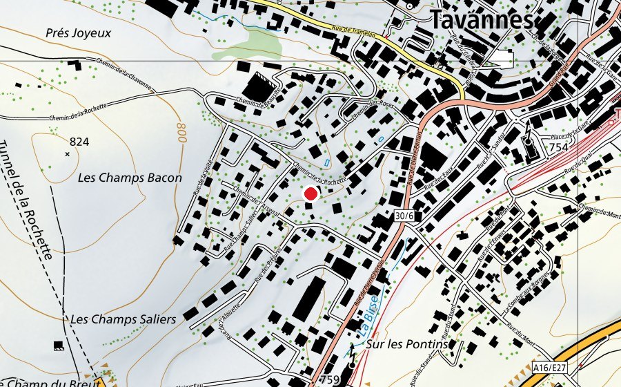 Map showing the location of Garderie des Soeurs (Kindergarten)