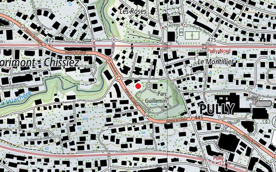 Map showing the location of Garderie du Parc (Kindergarten)