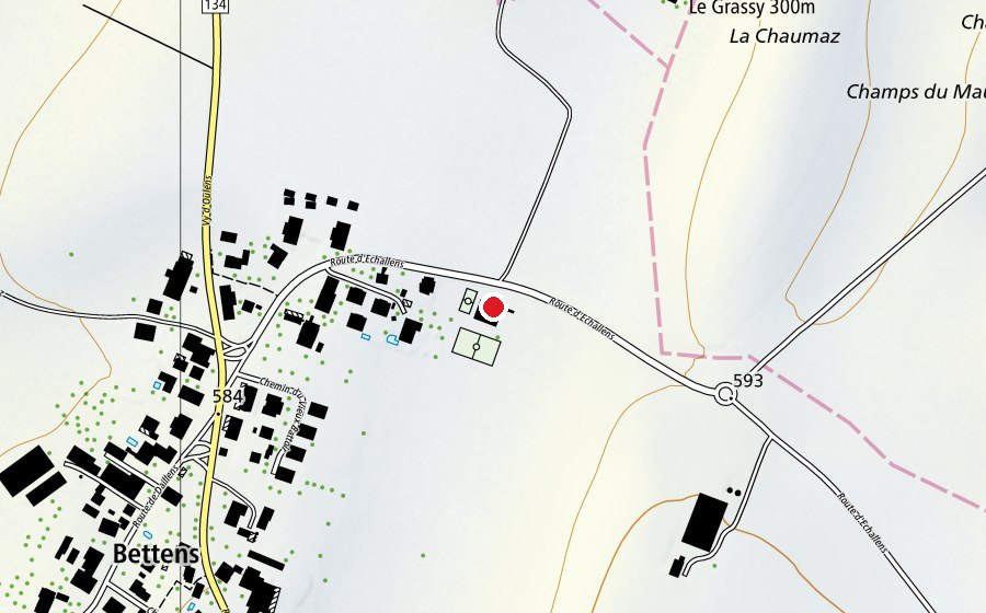 Map showing the location of Garderie Perlimpinpin (Kindergarten)