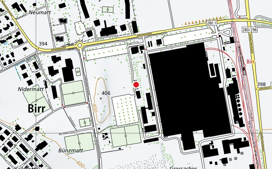 Map showing the location of GE Kinderkrippe (Kindergarten)