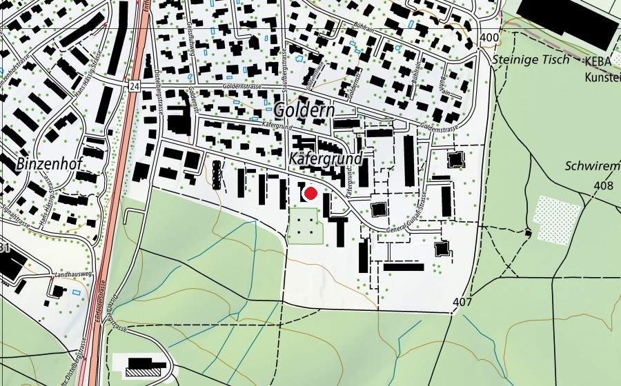 Mappa con la posizione di Goldern I & II (Scuola dell’infanzia)