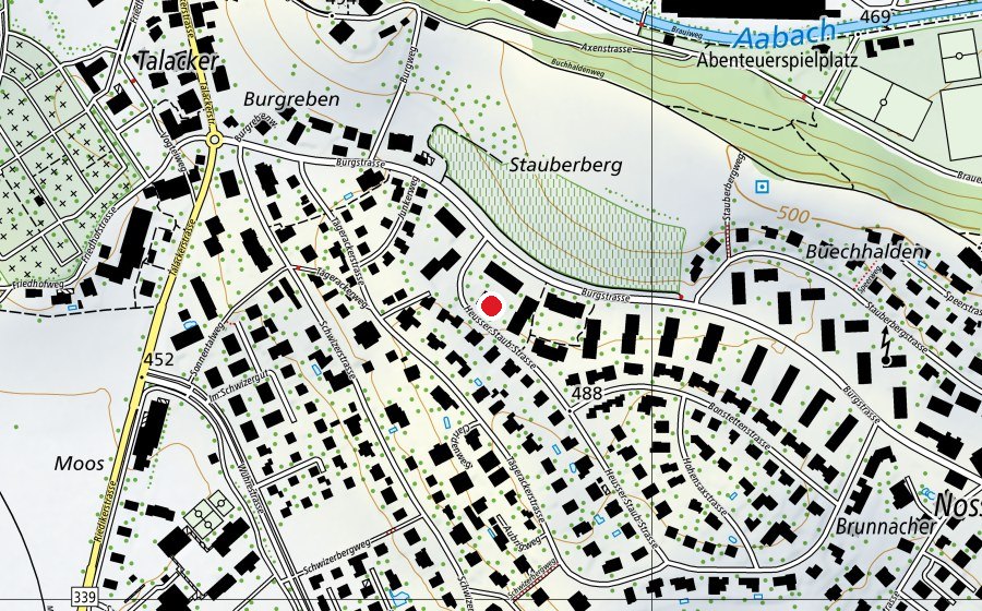 Map showing the location of HPSU, Kindergarten Heusser-Staub (Kindergarten)