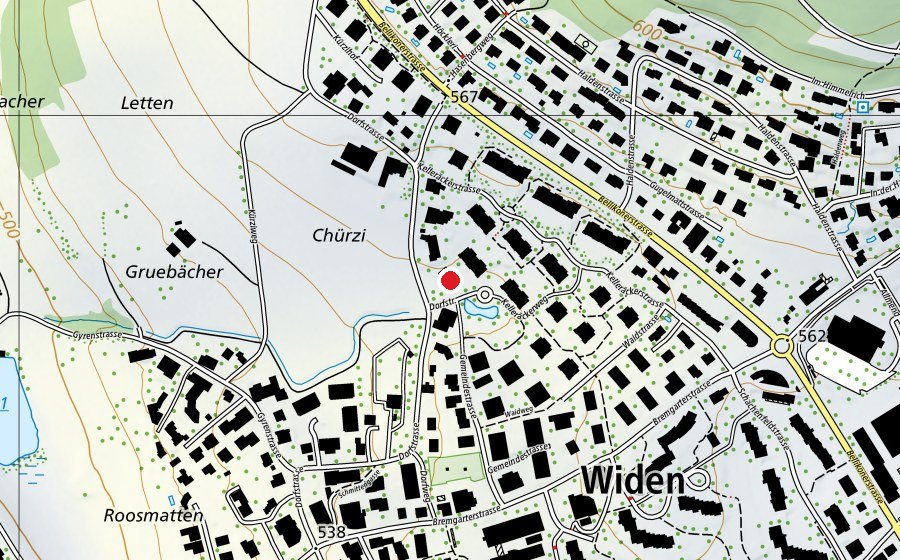 Carte indiquant l’emplacement de Kelleräcker (École enfantine)