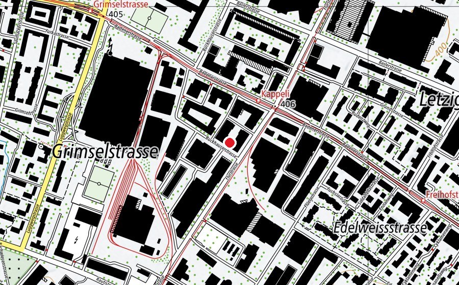 Mappa con la posizione di kinder campus (Scuola dell’infanzia)