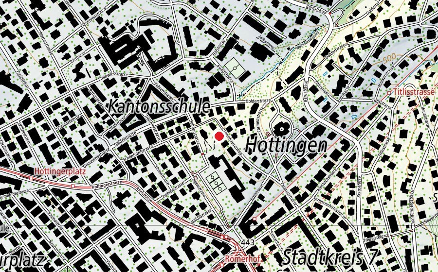 Carte indiquant l’emplacement de Kindergärten Sennhauserweg 1 & 2 (École enfantine)
