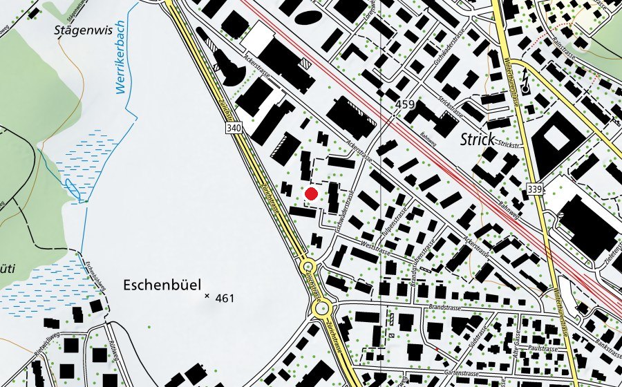 Karte mit dem Standort von Kindergarten Ackerstrasse (Kindergarten)