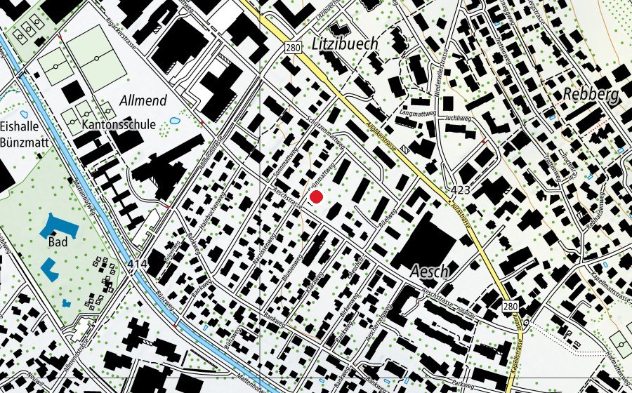 Mappa con la posizione di Kindergarten Aesch (Scuola dell’infanzia)