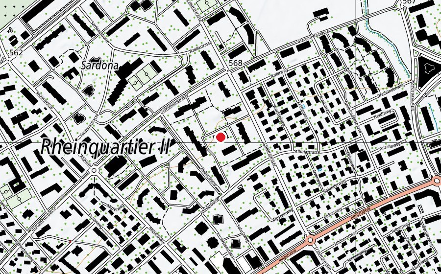 Mappa con la posizione di Kindergarten Albula (Scuola dell’infanzia)