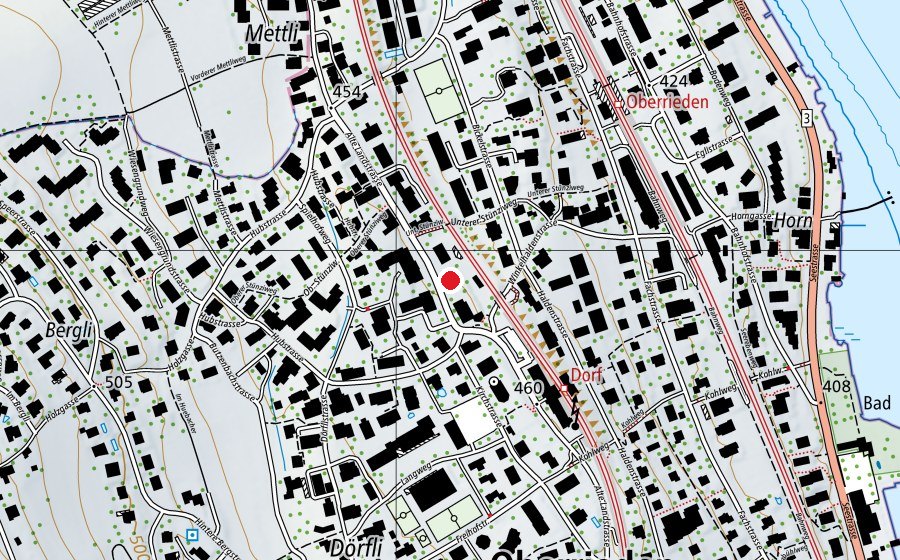 Map showing the location of Kindergarten Alte Landstrasse (Kindergarten)