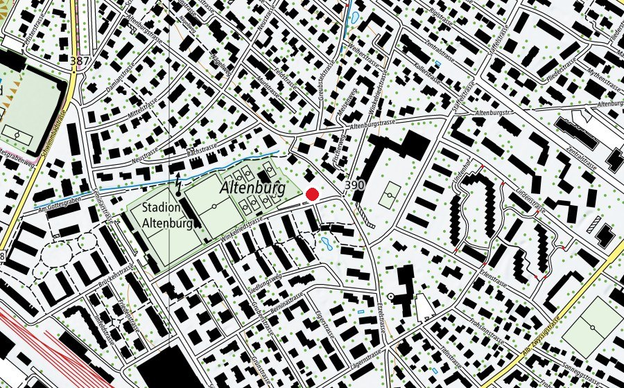 Mappa con la posizione di Kindergarten Altenburg 3 (Scuola dell’infanzia)