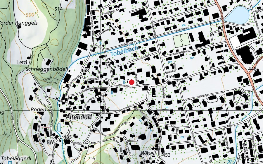Mappa con la posizione di Kindergarten Altendorf (Scuola dell’infanzia)