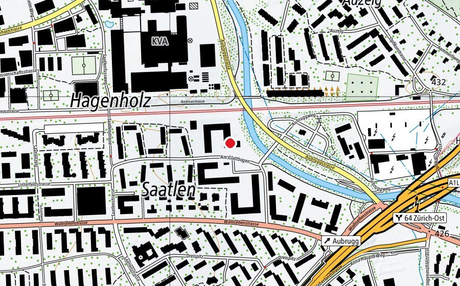 Mappa con la posizione di Kindergarten Am Glattbogen (Scuola dell’infanzia)