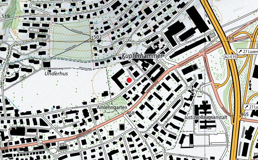 Mappa con la posizione di Kindergarten Amlehn (Scuola dell’infanzia)