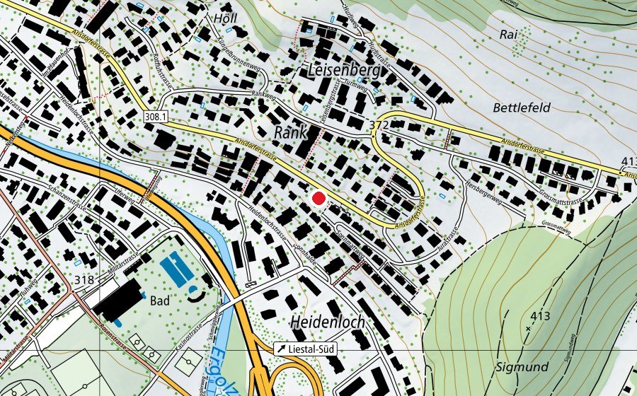 Map showing the location of Kindergarten Arisdörfer 1 (Kindergarten)